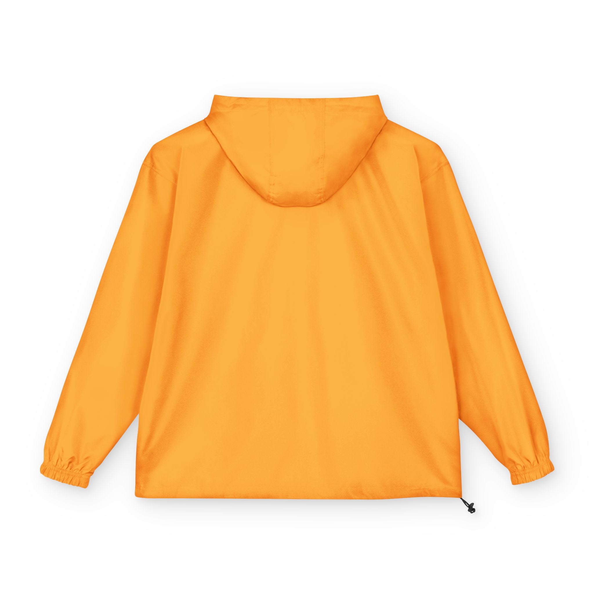 Packable Anorak Jacket — Lightweight Orange Windbreaker with Embroidered Logo