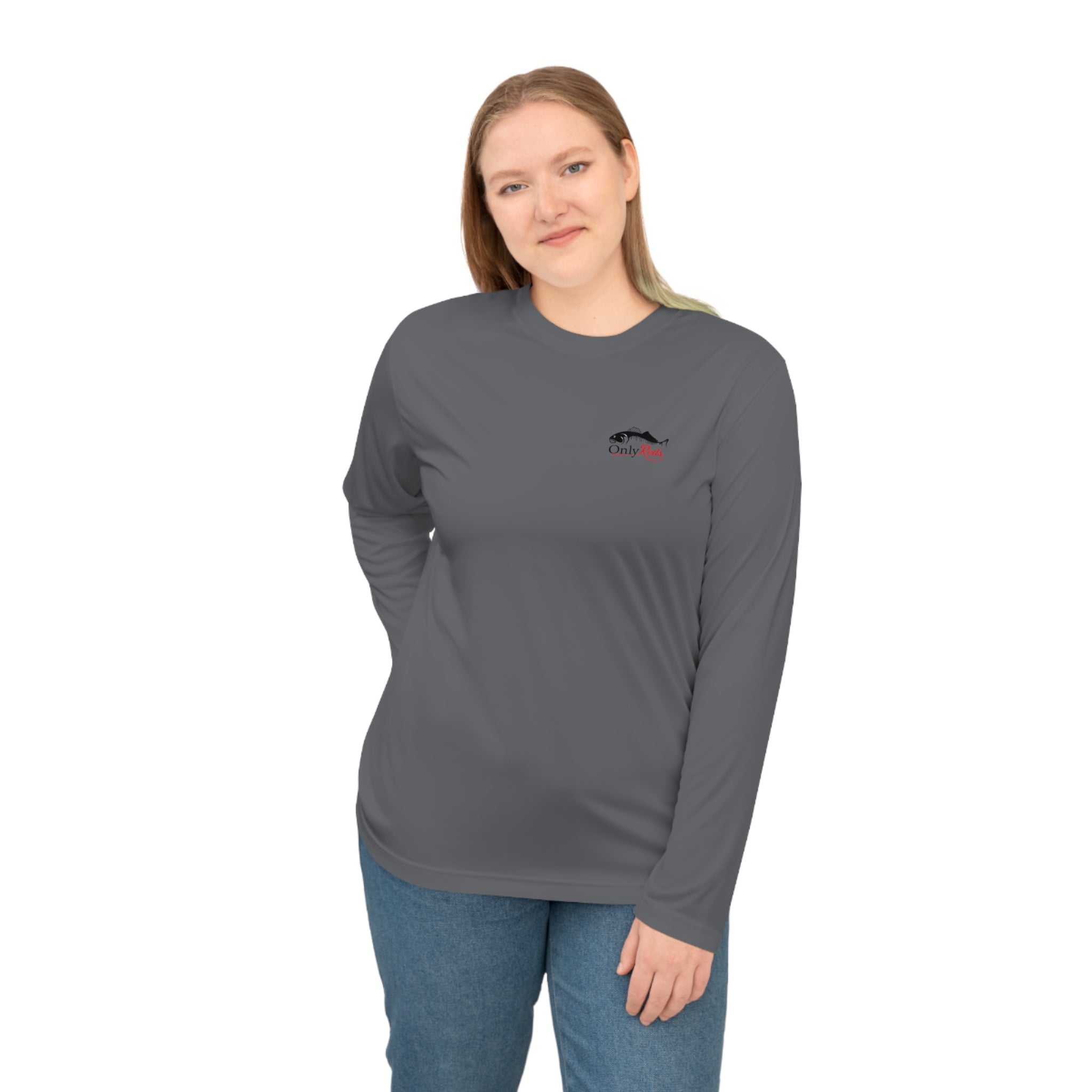 Performance Long Sleeve Shirt — "Only Reds" Fishing Logo