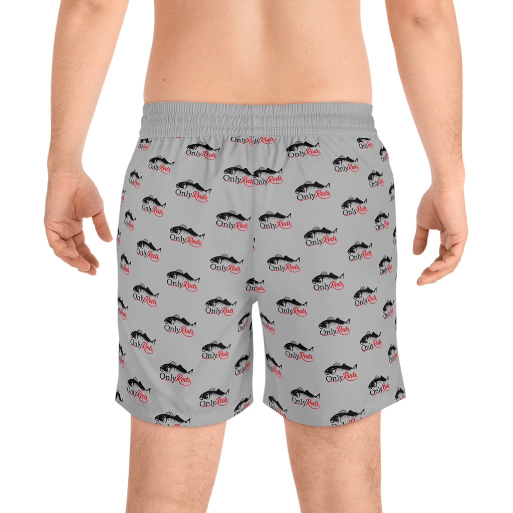 Swim Shorts — All-Over Whale Logo Pattern "Only Fish"