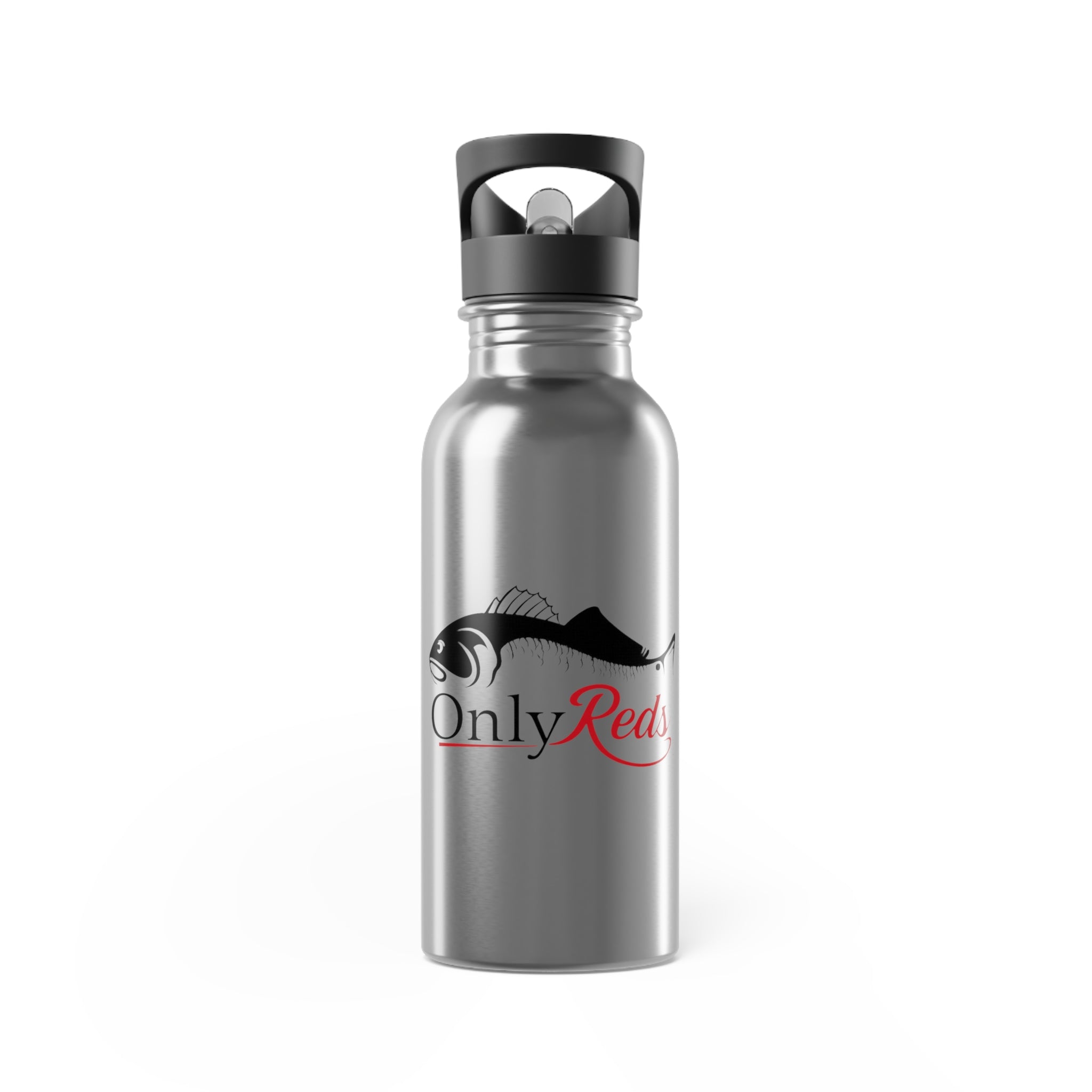 20oz Stainless Steel Water Bottle with Straw — 'OnlyKitties' Cat Silhouette Design