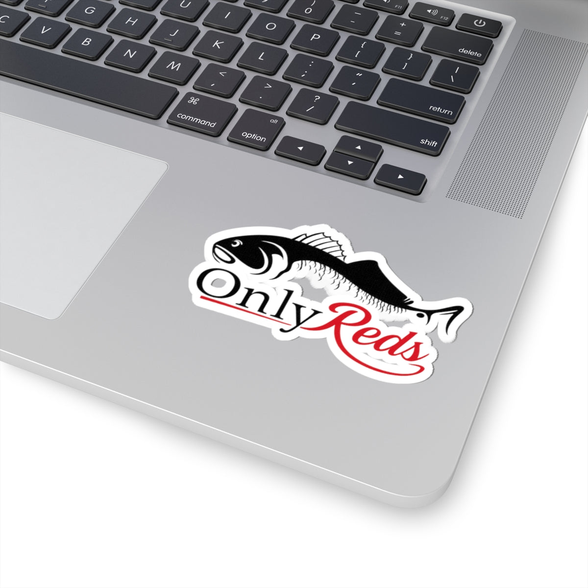 OnlyReds Fish Logo Sticker — Kiss-Cut Fishing Decal