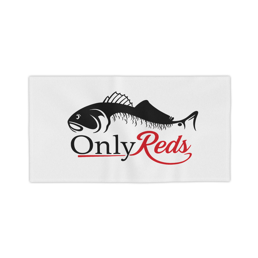 Only Reds Fishing Beach Towel — Red & Black Fish Design