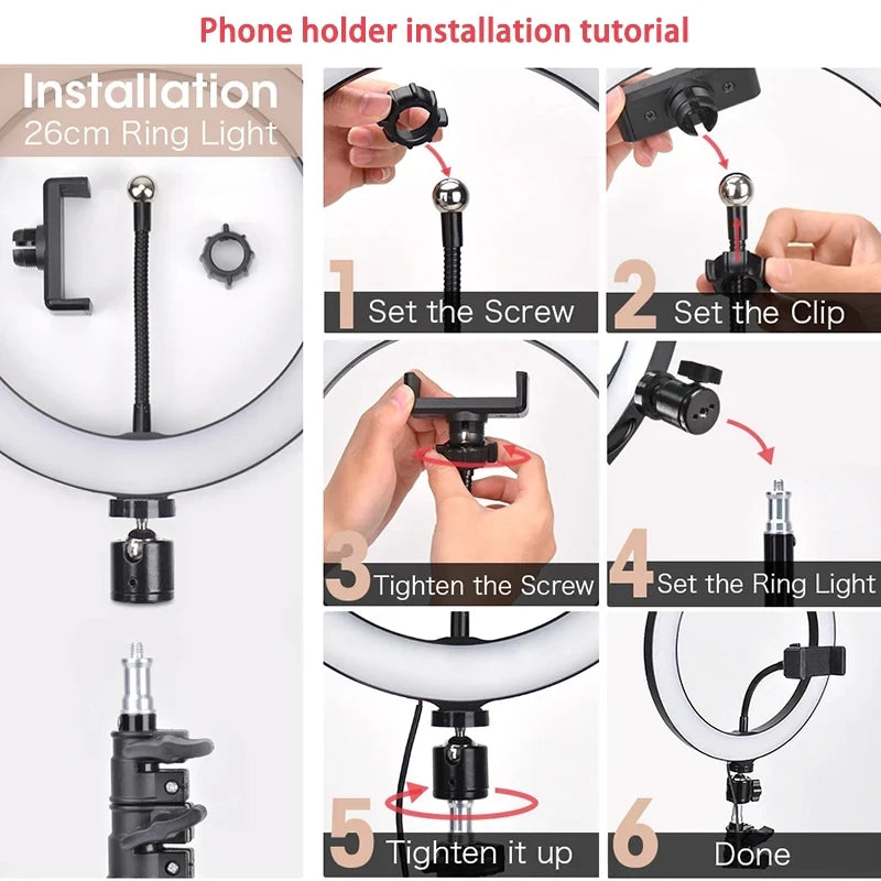 Portable LED Ring Light Tripod
