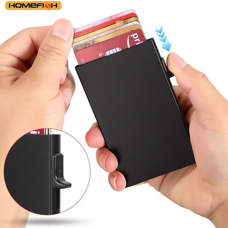 HOMEFISH Portable Metal Card Holder