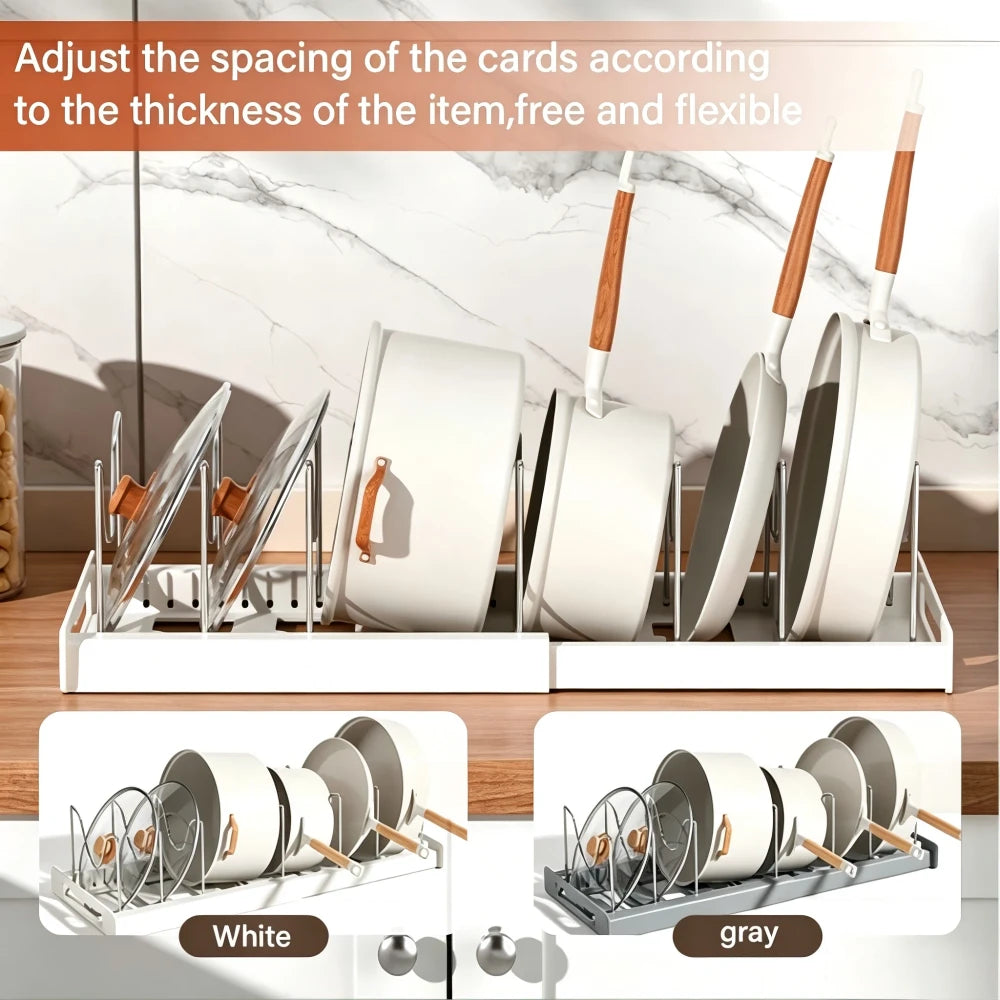Expandable Stainless Steel Pan Organizer
