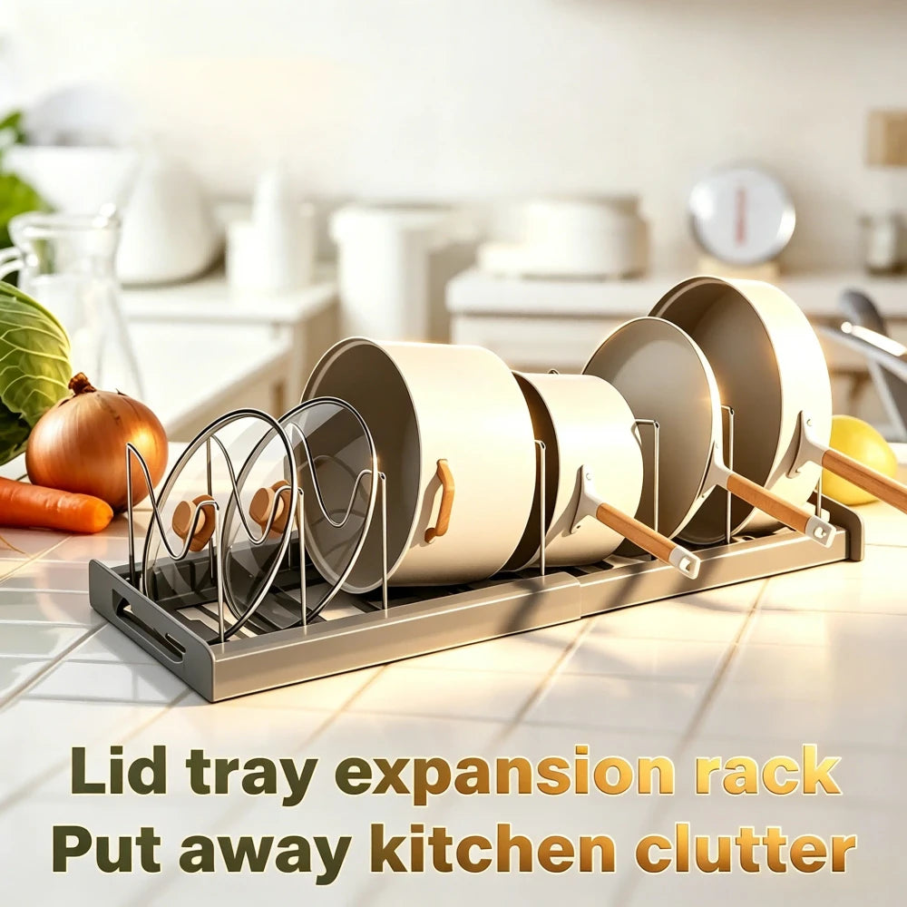 Expandable Stainless Steel Pan Organizer