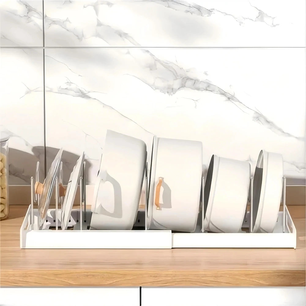 Expandable Stainless Steel Pan Organizer