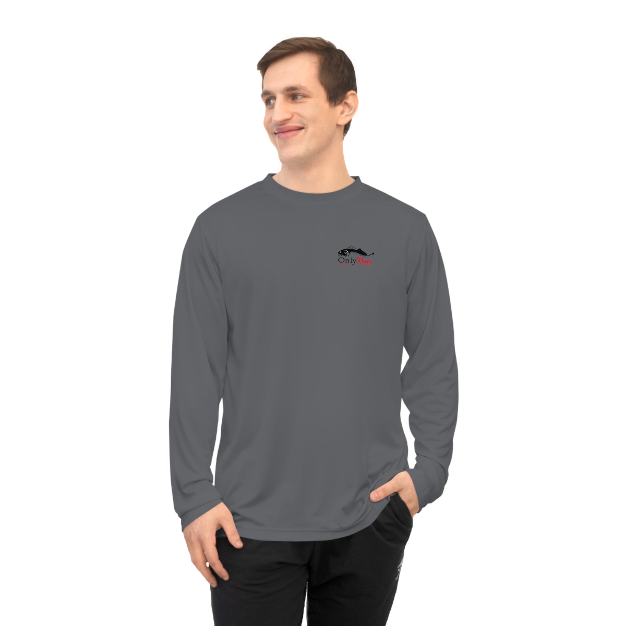 Performance Long Sleeve Shirt — "Only Reds" Fishing Logo