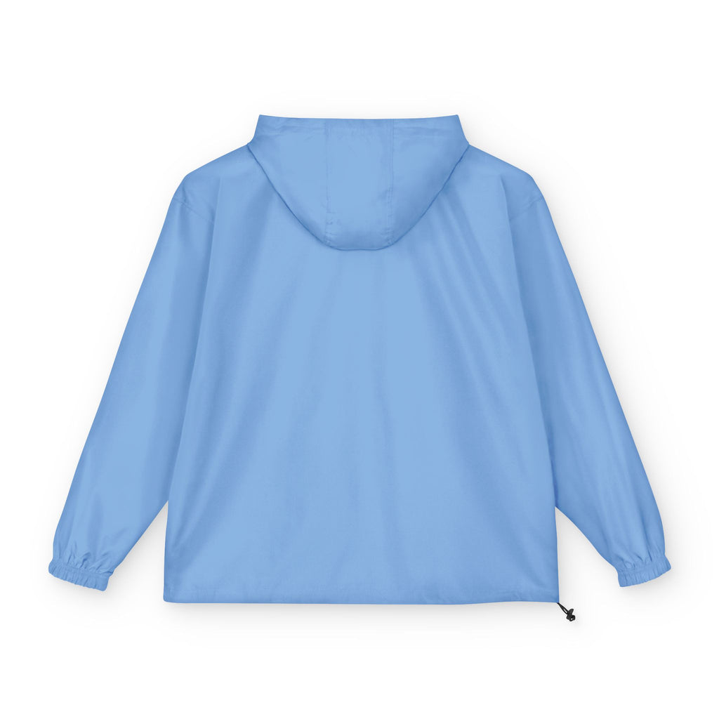 Packable Anorak Jacket — Lightweight Orange Windbreaker with Embroidered Logo