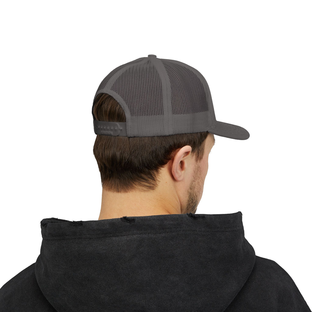 OnlyReds Fishing Trucker Cap — Embroidered Salmon Snapback Hat