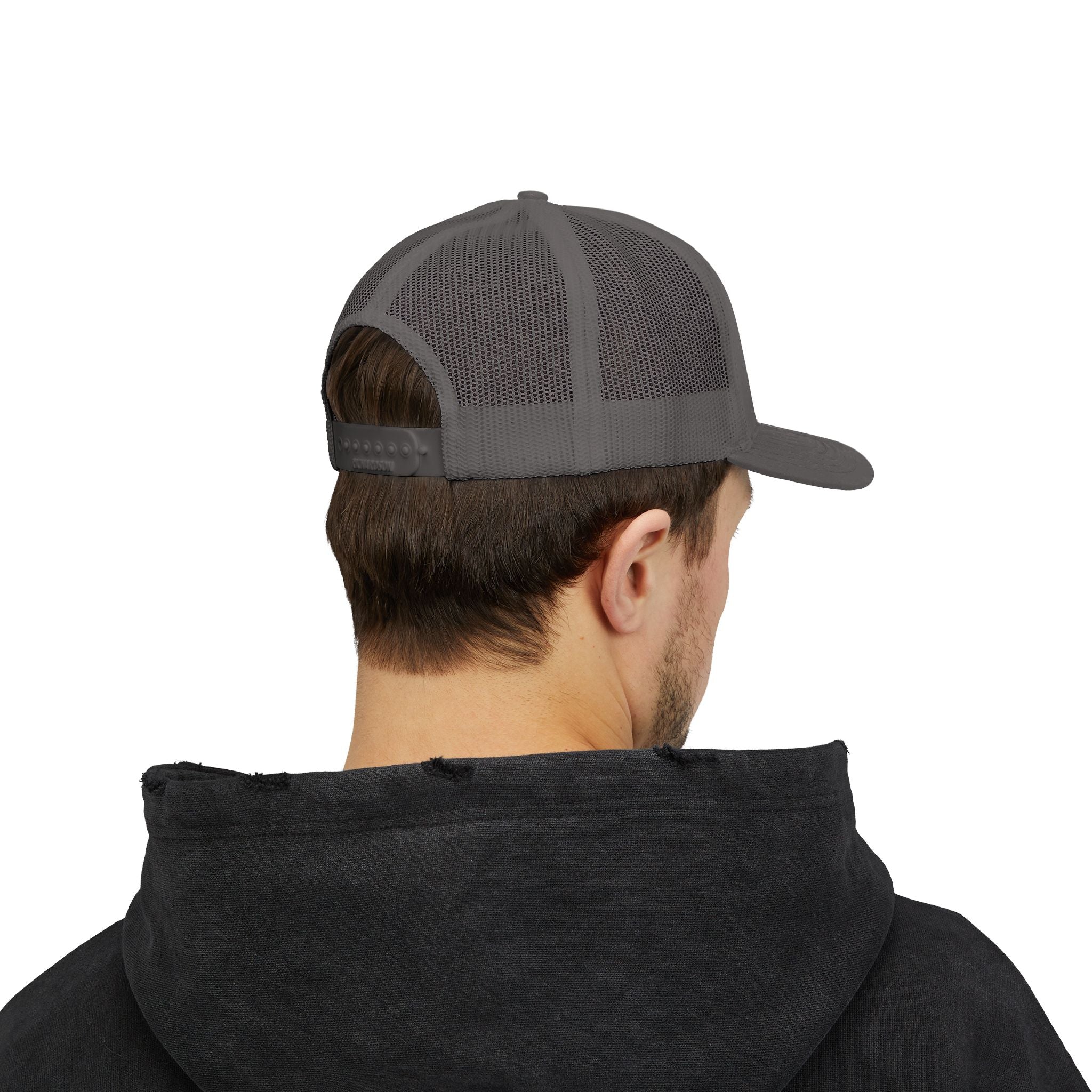 OnlyReds Fishing Trucker Cap — Embroidered Salmon Snapback Hat