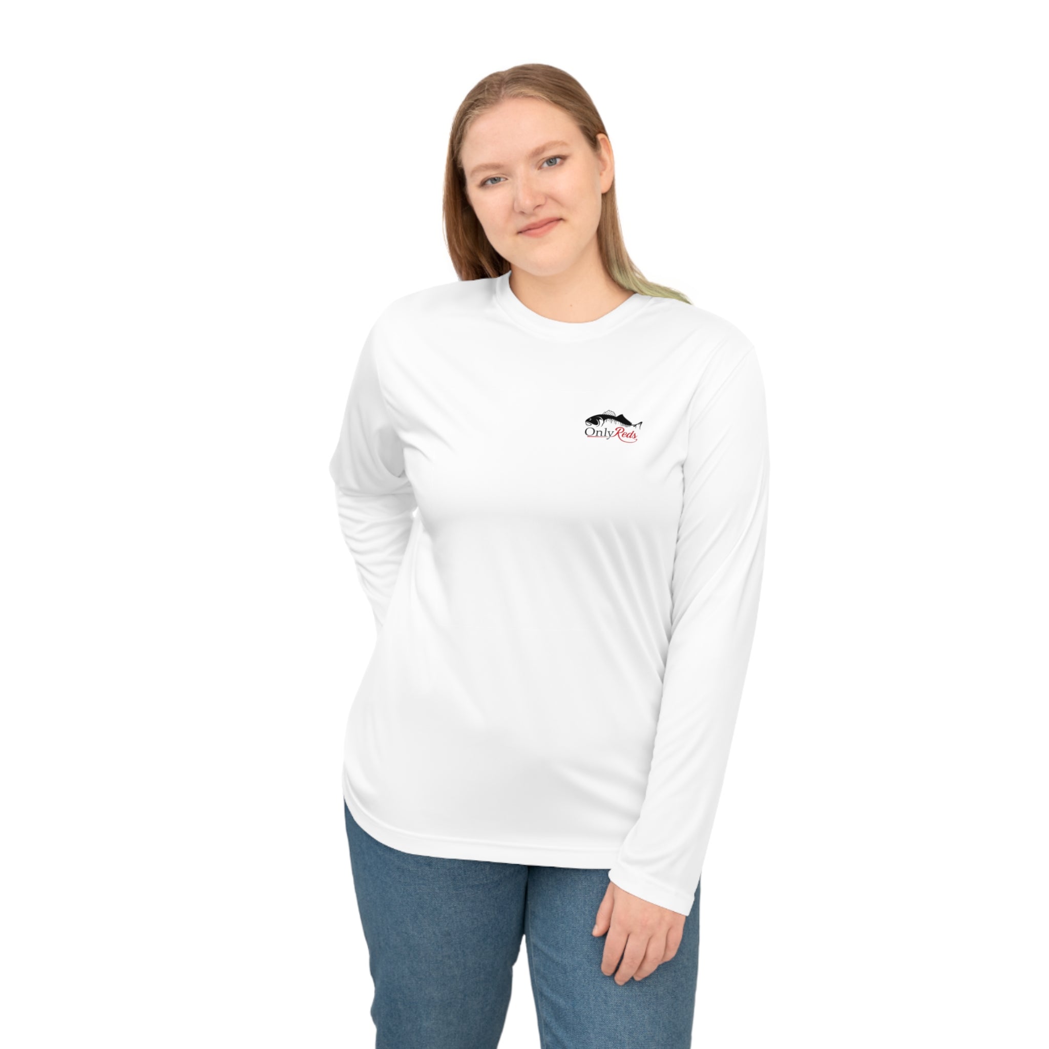Performance Long Sleeve Shirt — "Only Reds" Fishing Logo