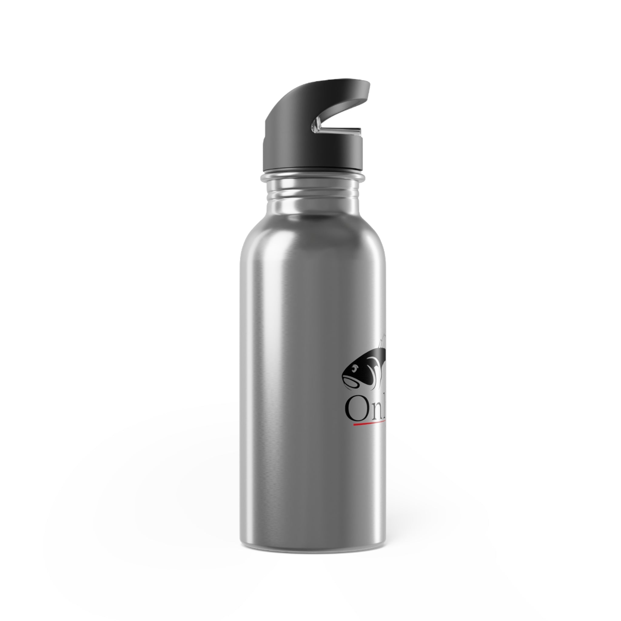 20oz Stainless Steel Water Bottle with Straw — 'OnlyKitties' Cat Silhouette Design