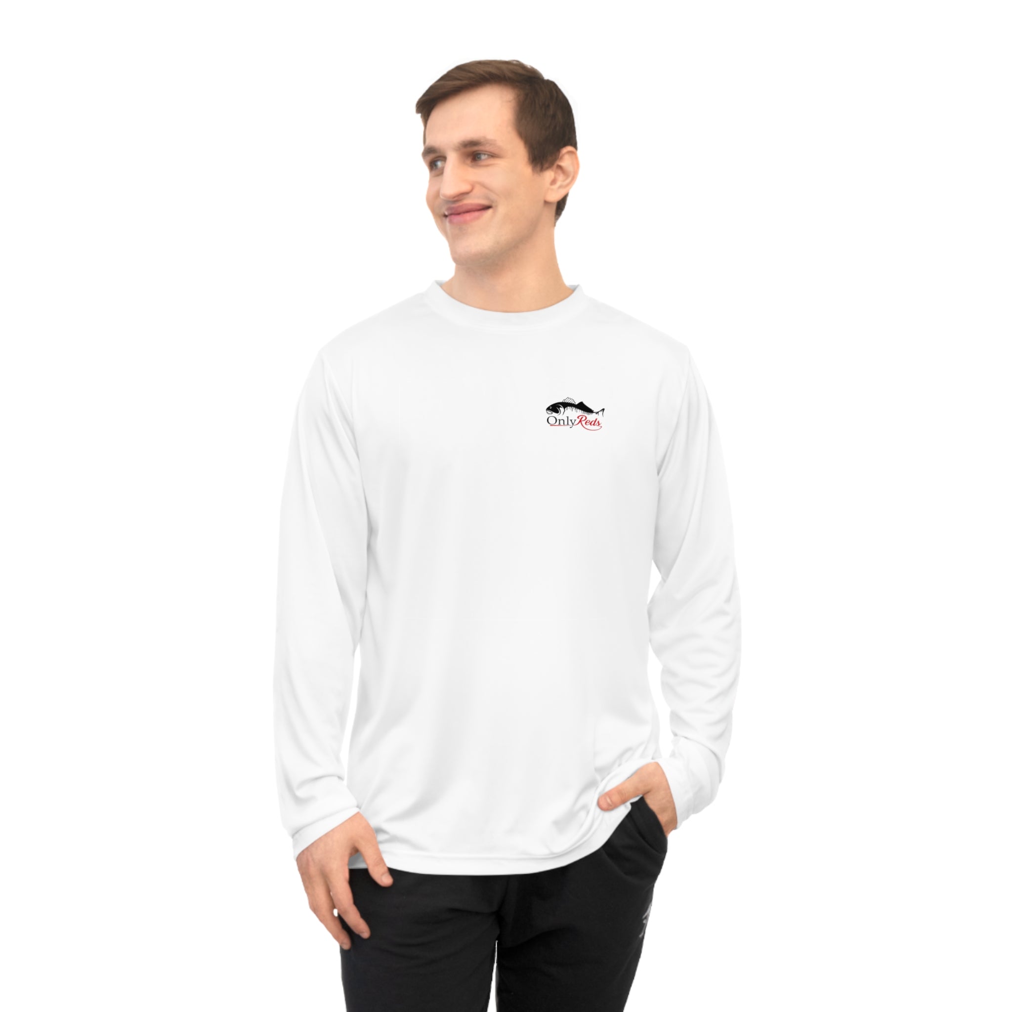 Performance Long Sleeve Shirt — "Only Reds" Fishing Logo