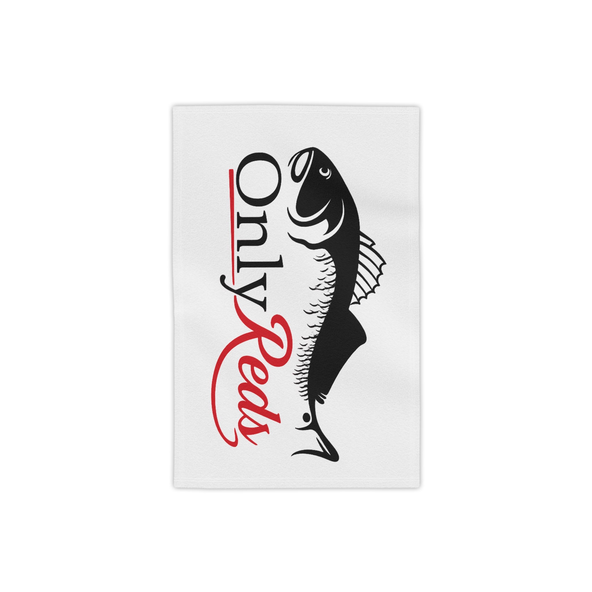 Only Reds Fishing Beach Towel — Red & Black Fish Design