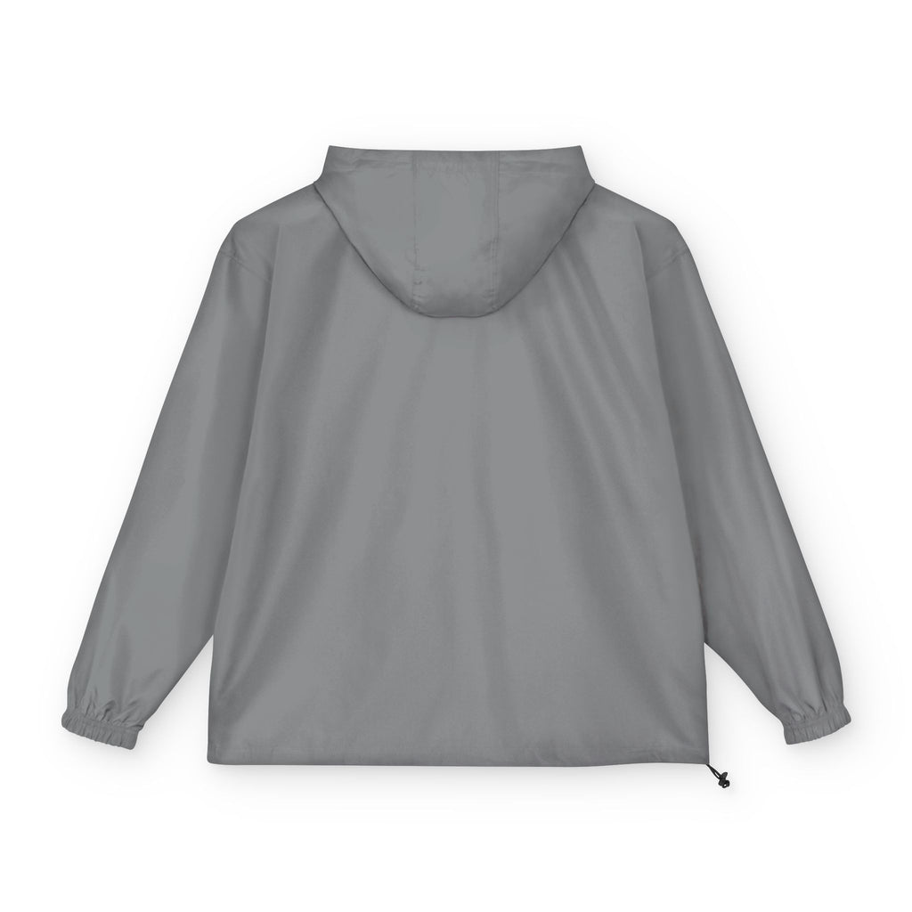 Packable Anorak Jacket — Lightweight Orange Windbreaker with Embroidered Logo