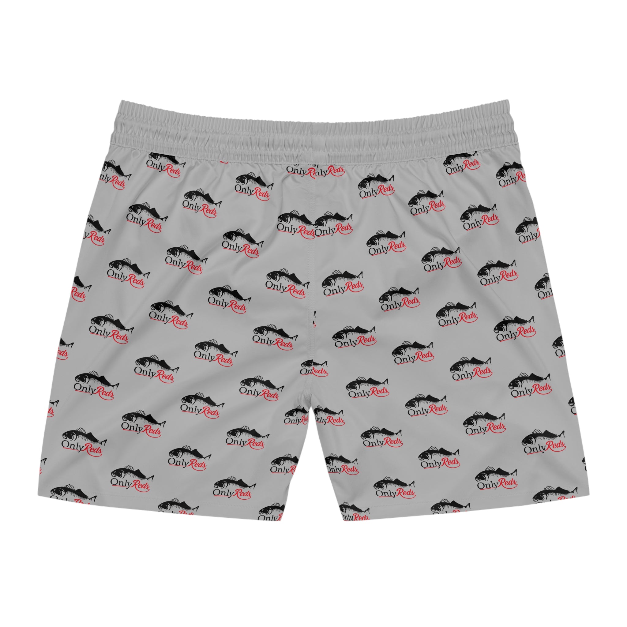 Swim Shorts — All-Over Whale Logo Pattern "Only Fish"