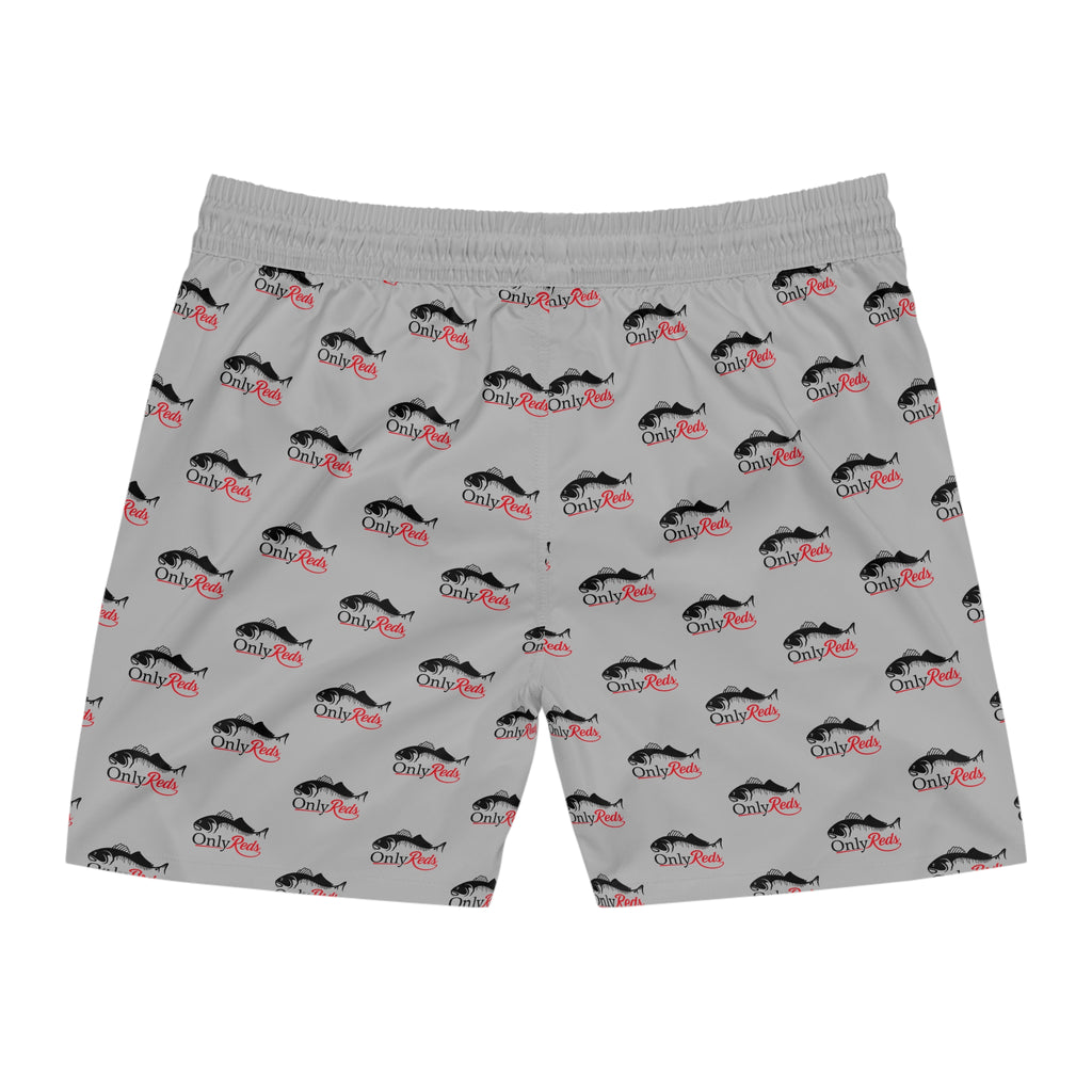 Swim Shorts — All-Over Whale Logo Pattern "Only Fish"