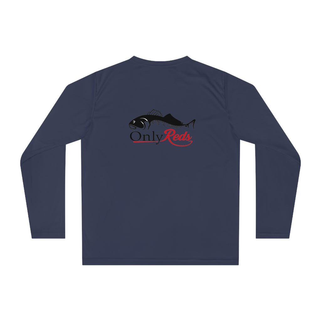 Performance Long Sleeve Shirt — "Only Reds" Fishing Logo