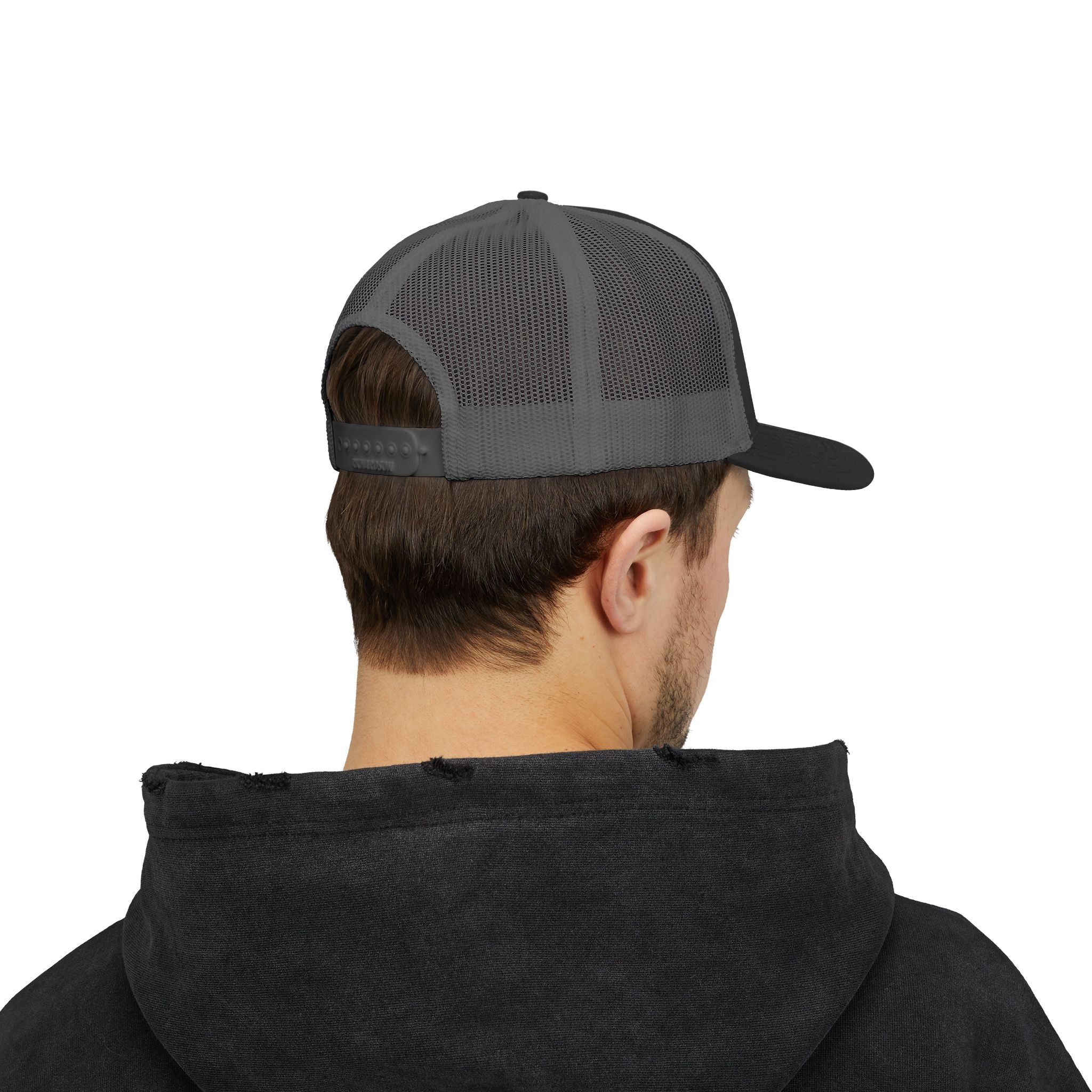 OnlyReds Fishing Trucker Cap — Embroidered Salmon Snapback Hat