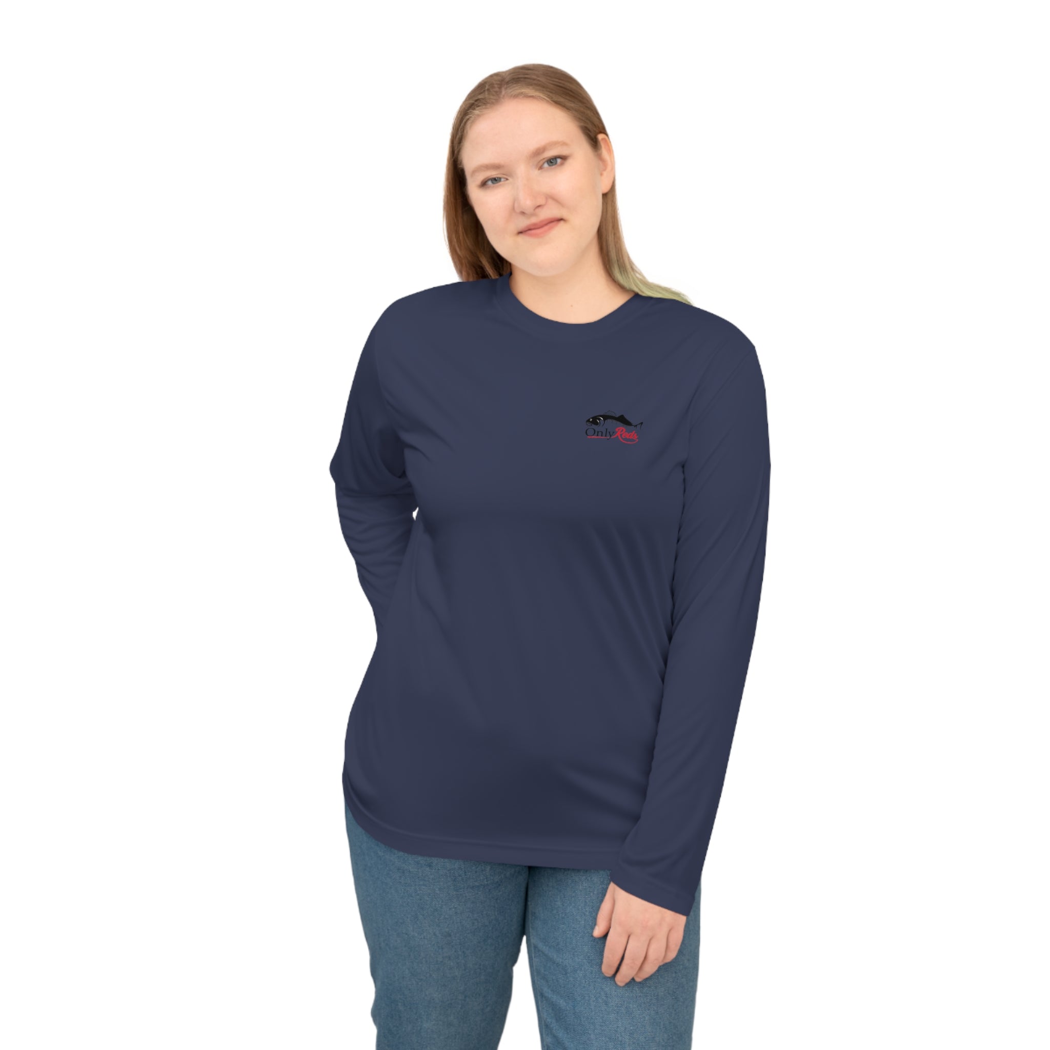 Performance Long Sleeve Shirt — "Only Reds" Fishing Logo
