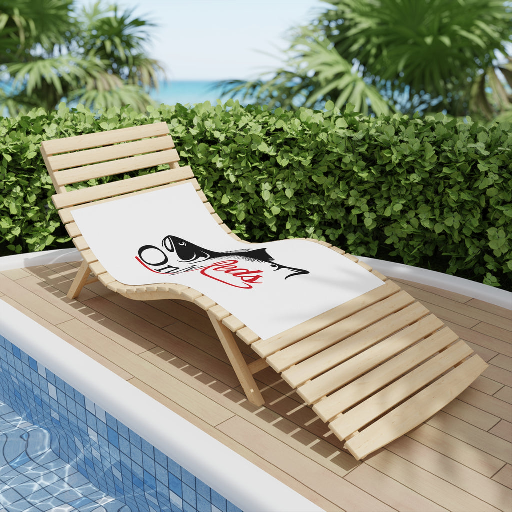 Only Reds Fishing Beach Towel — Red & Black Fish Design
