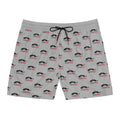 Swim Shorts — All-Over Whale Logo Pattern "Only Fish"