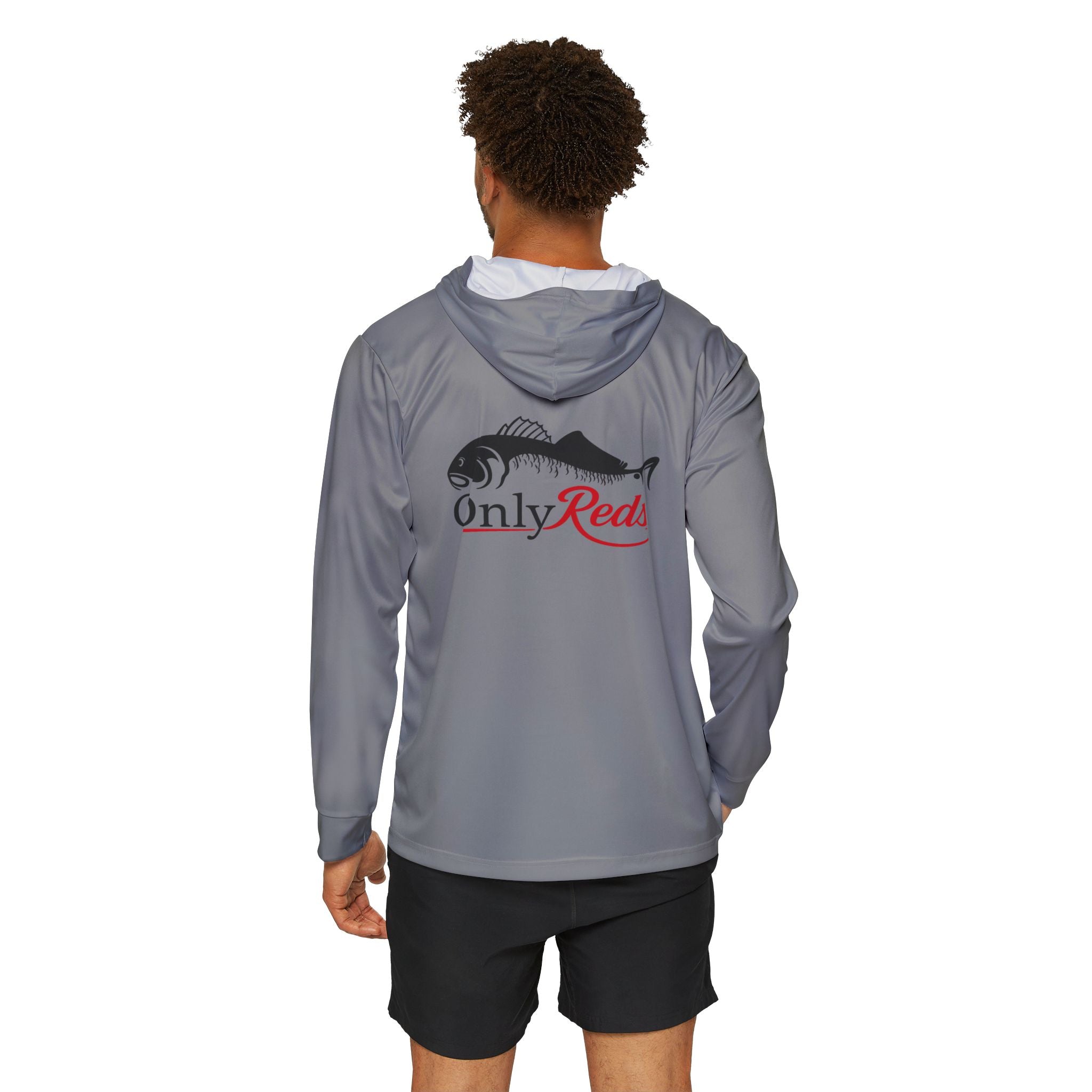 Copy of Copy of Fishing Hoodie — 'Only Reds' Lightweight Men's Sports Warmup Hoodie